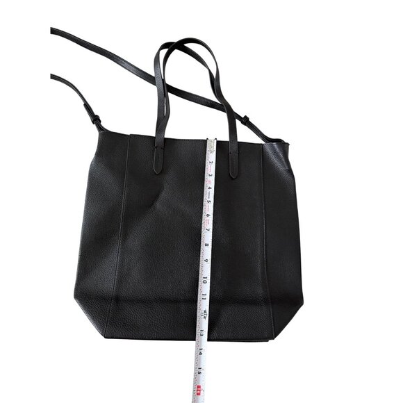 RALPH LAUREN Pebble Black Tote Bag w/ Shoulder Strap - Picture 7 of 12